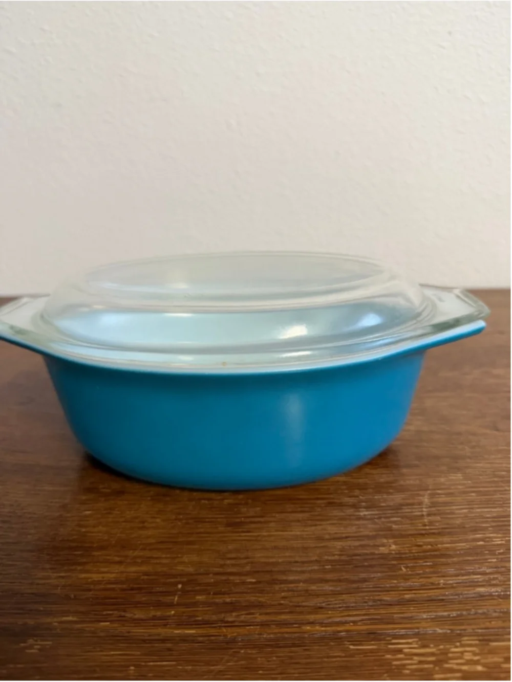 Vintage PYREX Turquoise Blue 1½ Qt Covered Casserole Dish w Lid Excellent USA